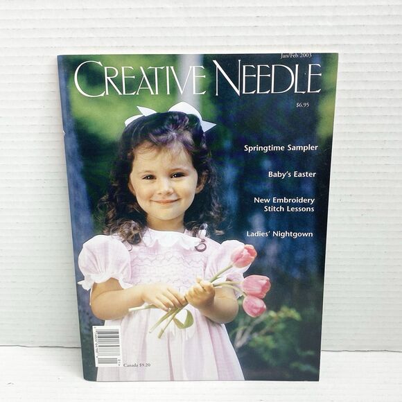 Creative Needle Magazine Jan Feb 2003 with Uncut Patterns Smocking Embroidery - Picture 1 of 4